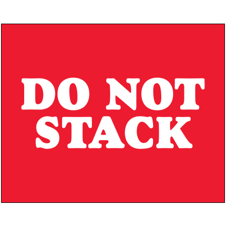 8 x 10" - "Do Not Stack" Labels